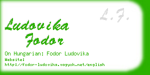 ludovika fodor business card